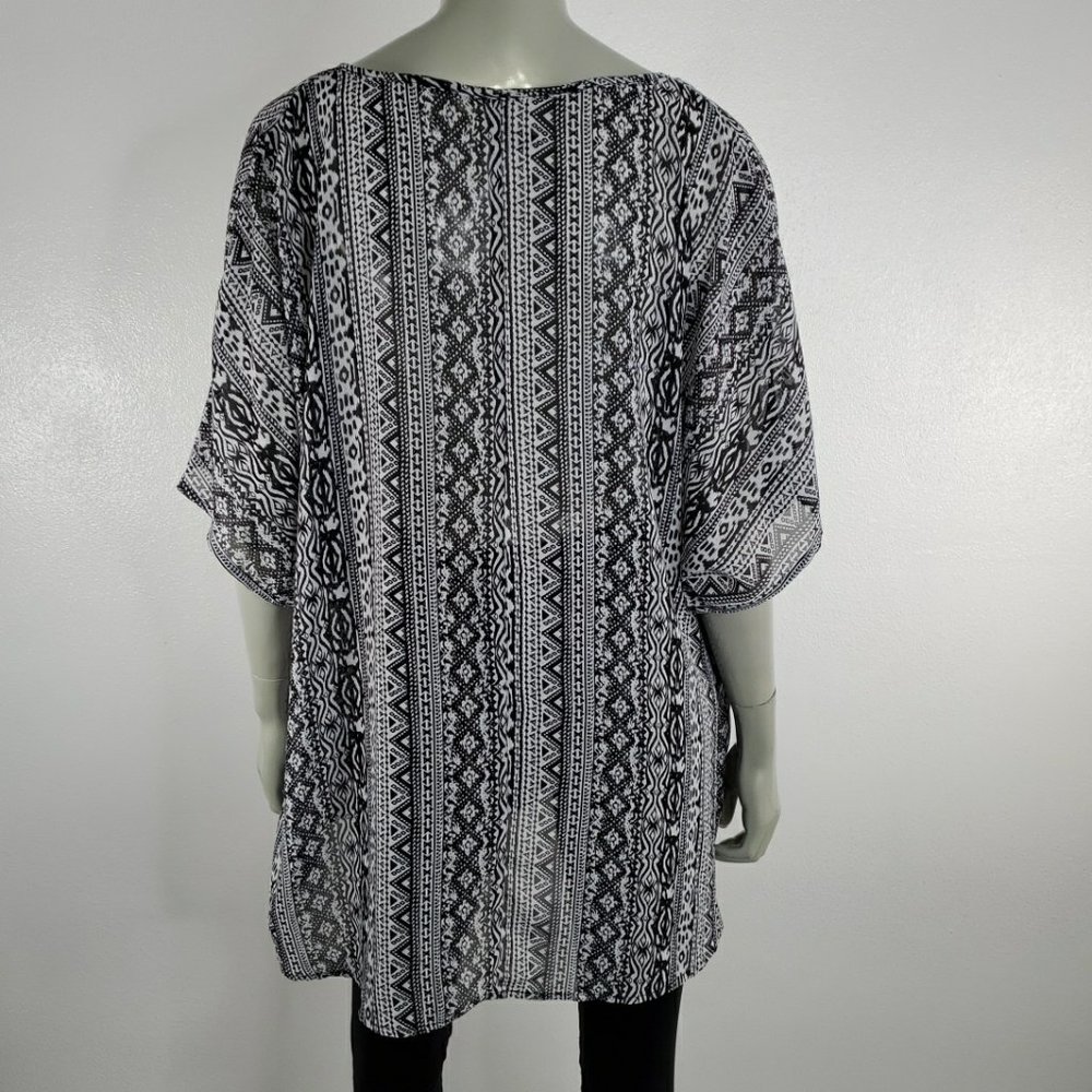 Massini Womens Sheer Top Plus 2X - Picture 4 of 6